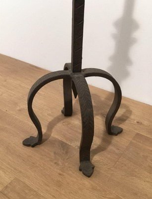 Wrought Iron Parquet Lamp., 1950s-BA-1365752