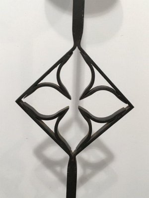 Wrought Iron Parquet Lamp, 1950s-BA-1365754