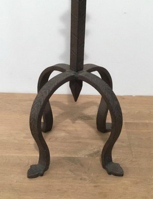 Wrought Iron Parquet Lamp., 1950s-BA-1365752