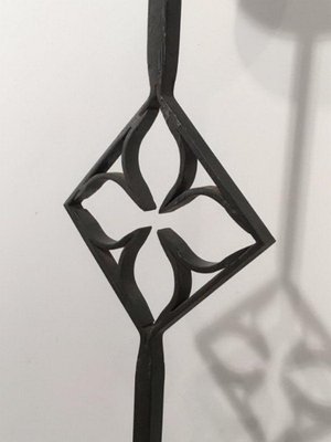 Wrought Iron Parquet Lamp, 1950s-BA-1365754