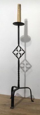 Wrought Iron Parquet Lamp, 1950s-BA-1365754