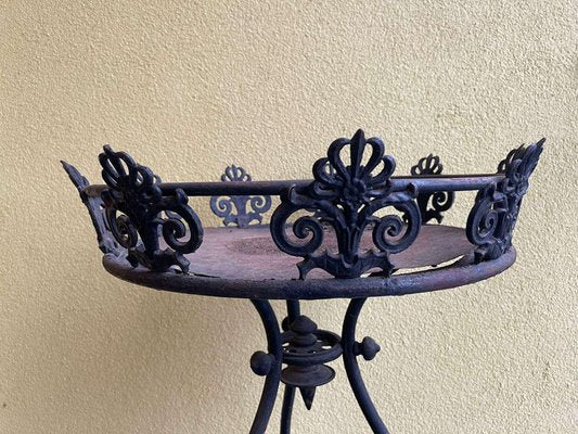 Wrought Iron Pedestal Flower Table-PXE-2019631