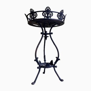 Wrought Iron Pedestal Flower Table-PXE-2019631