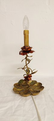 Wrought Iron Rose Bush Shaped Table Lamp. France, 1950s-RGF-1415230