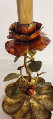 Wrought Iron Rose Bush Shaped Table Lamp. France, 1950s-RGF-1415230