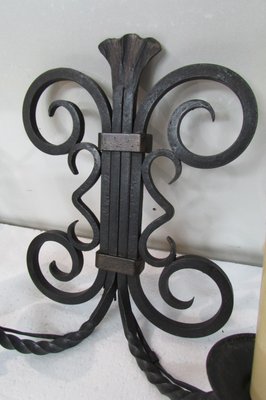 Wrought Iron Sconces, 1970s, Set of 2-RDN-567422