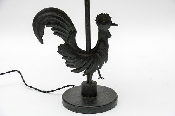 Wrought Iron Table Lamp, 1940s-VRR-594430