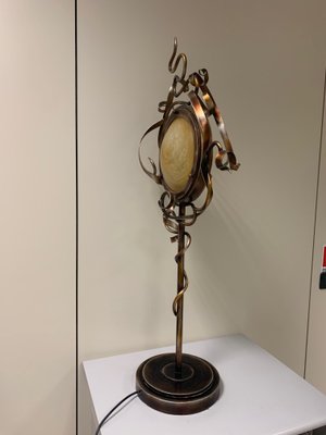 Wrought Iron Table Lamp by Leeazanne for Lam Lee Group, 1990s-IJR-846251