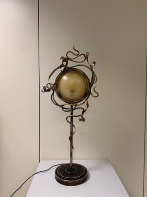 Wrought Iron Table Lamp by Leeazanne for Lam Lee Group, 1990s-IJR-846251