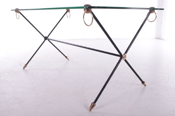 X-Base Coffee Table by Jacques Adnet, 1960s-EZZ-993981