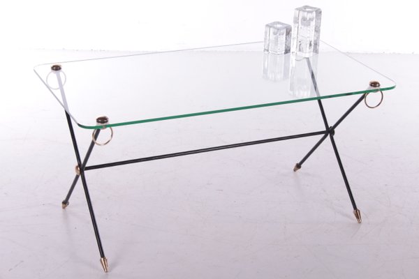 X-Base Coffee Table by Jacques Adnet, 1960s-EZZ-993981