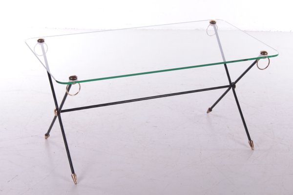 X-Base Coffee Table by Jacques Adnet, 1960s-EZZ-993981