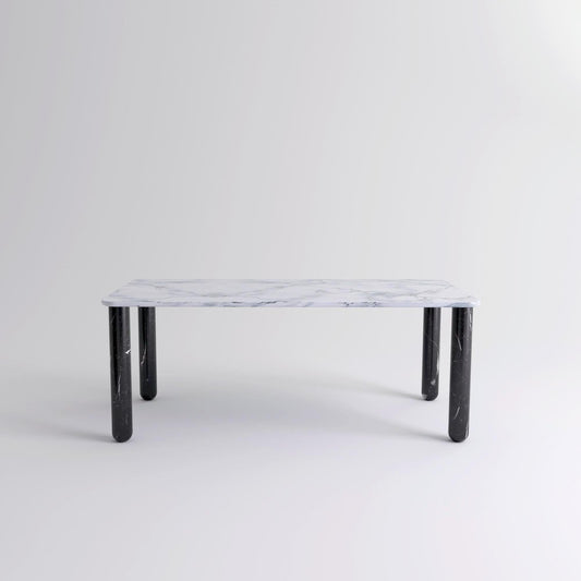 X Large White and Black Marble Sunday Dining Table by Jean-Baptiste Souletie