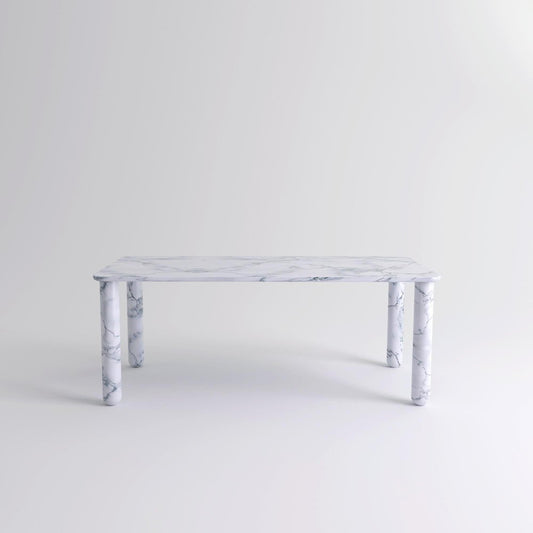 X Large White Marble Sunday Dining Table by Jean-Baptiste Souletie