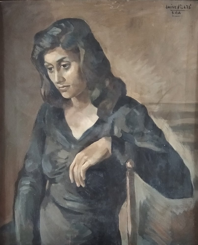 Xavier Vilató Ruiz, Muchacha, 1944, Oil on Canvas