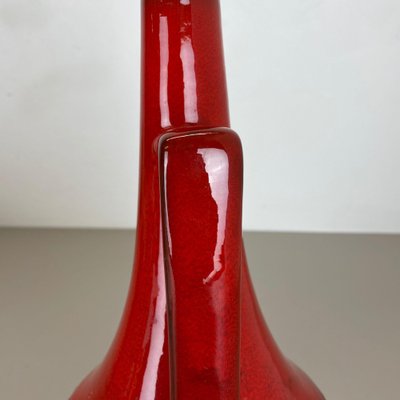 XL Black-Red Pottery Vase from Jopeko Ceramics, Germany, 1970s-QZ-1175988