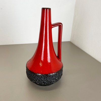 XL Black-Red Pottery Vase from Jopeko Ceramics, Germany, 1970s-QZ-1175988