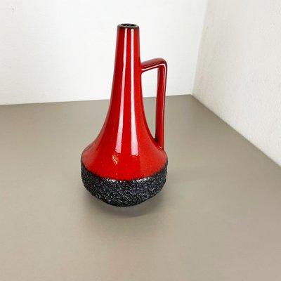 XL Black-Red Pottery Vase from Jopeko Ceramics, Germany, 1970s-QZ-1175988