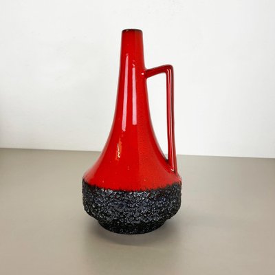 XL Black-Red Pottery Vase from Jopeko Ceramics, Germany, 1970s-QZ-1175988