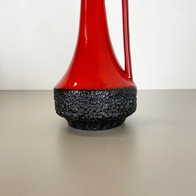 XL Black-Red Pottery Vase from Jopeko Ceramics, Germany, 1970s-QZ-1175988