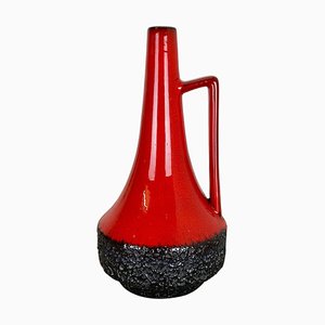 XL Black-Red Pottery Vase from Jopeko Ceramics, Germany, 1970s-QZ-1175988