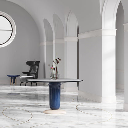 Round Glass-Fibre Table Explorer 4 by Bd Barcelona Design #Blue