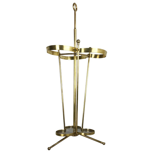 XXL Bauhaus Brass Umbrella Stand, 1950s