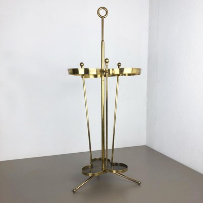 XXL Bauhaus Brass Umbrella Stand, 1950s-QZ-1120668