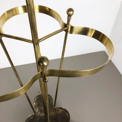 XXL Bauhaus Brass Umbrella Stand, 1950s-QZ-1120668