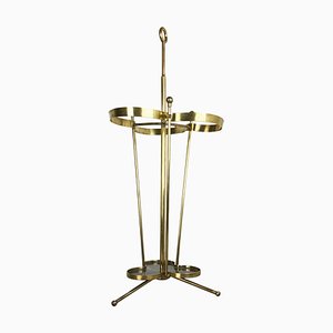 XXL Bauhaus Brass Umbrella Stand, 1950s-QZ-1120668