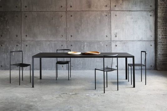 XXL Black Linoleum TAVOLO Dining Table by Maurizio Peregalli for Zeus