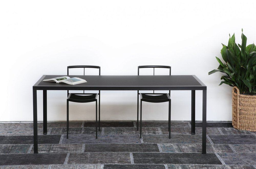 XXL Black Linoleum TAVOLO Dining Table by Maurizio Peregalli for Zeus