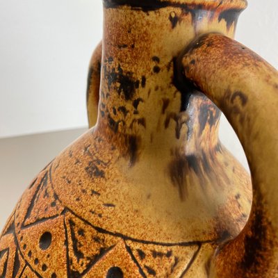 XXL Colorful Pottery Fat Lava Maya Tiki Vase from Jasba Ceramics, Germany, 1970s-QZ-1114585