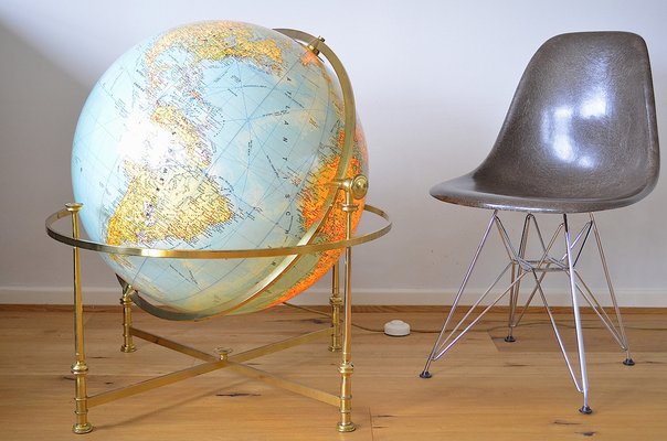 XXL Globe in Brass Frame from JRO Verlag, 1960s-OV-1187567