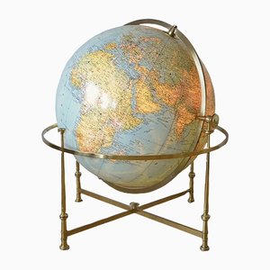 XXL Globe in Brass Frame from JRO Verlag, 1960s-OV-1187567