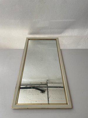 XXL Mid-Century Gold & White Frame Mirror, Germany, 1950s-RDS-1249737