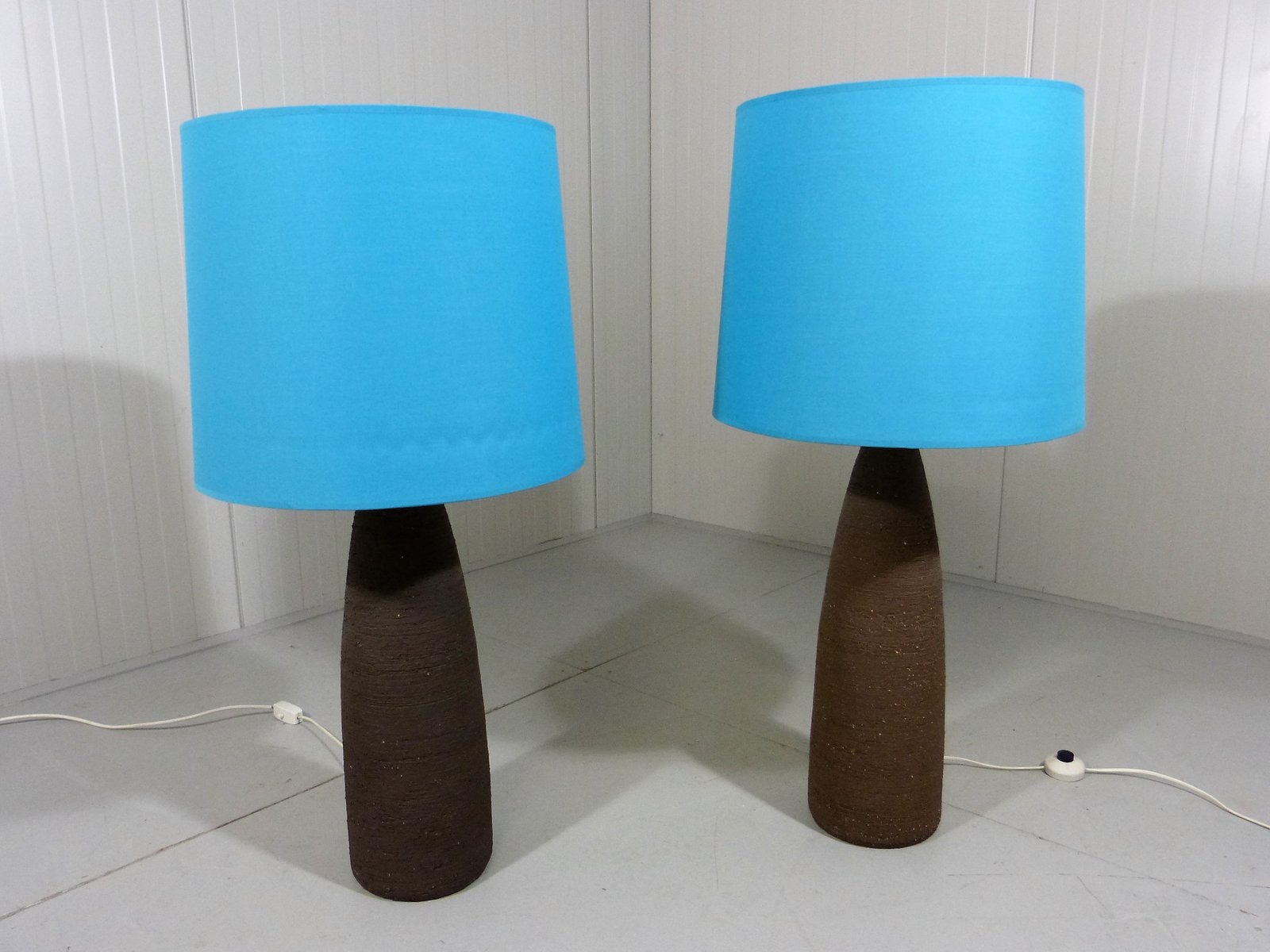 XXL Pottery Table Lamps, 1960s, Set of 2