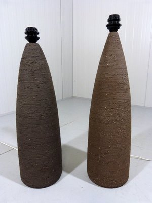 XXL Pottery Table Lamps, 1960s, Set of 2-TU-1081521