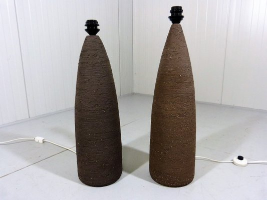 XXL Pottery Table Lamps, 1960s, Set of 2-TU-1081521