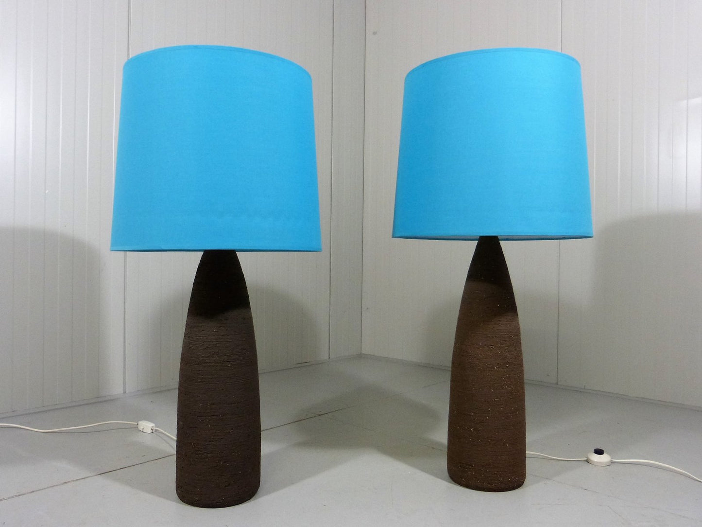 XXL Pottery Table Lamps, 1960s, Set of 2