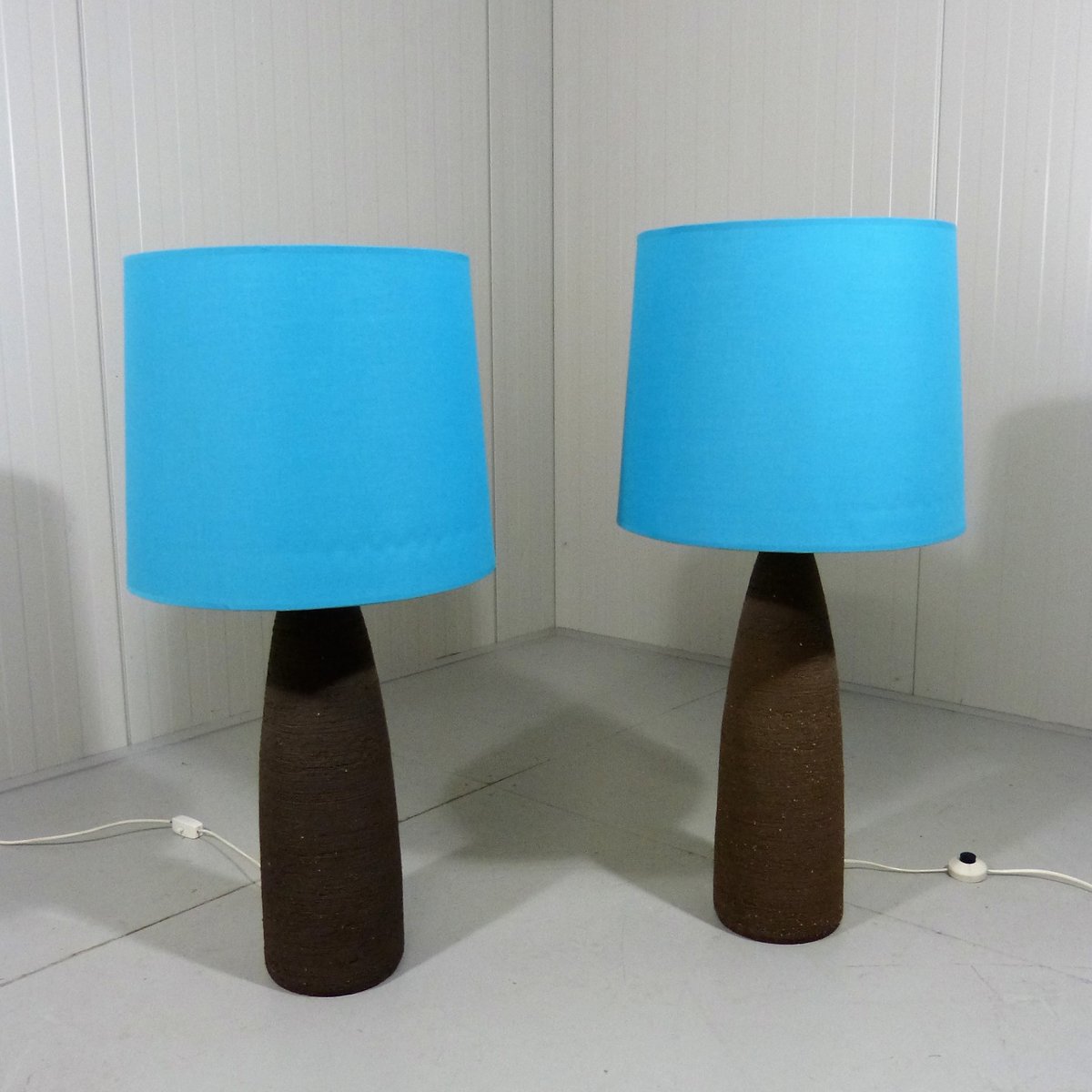 XXL Pottery Table Lamps, 1960s, Set of 2