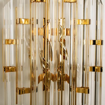 XXL Venini Style Murano Glass and Gold-Plated Sconce, Italy-VDW-991986