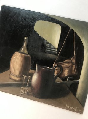 Y. Doriot, Still Life, 1958, Oil On Board-NY-825511