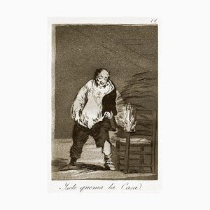 Y se le quema la casa - Original Etching by Francisco Goya - 1868 1868-ZCI-761545