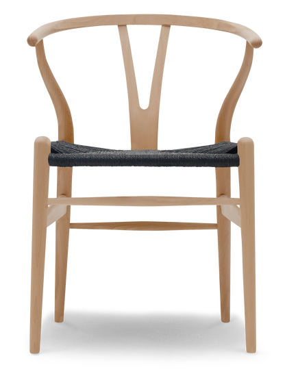 CH24 Wishbone Chair - Beech, Oil, Black Paper Cord