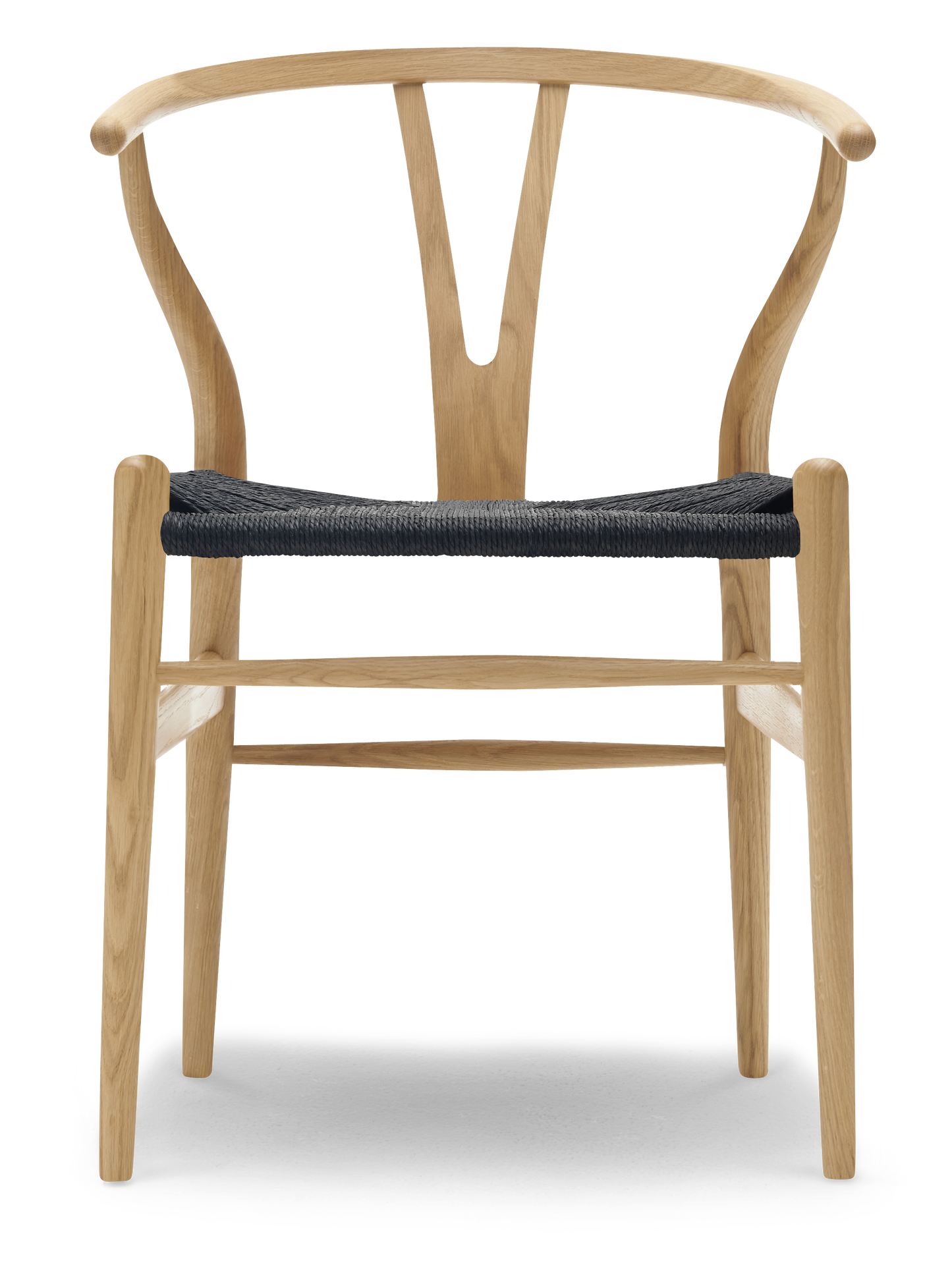 CH24 Wishbone Chair - Oak, Lacquer, Black Paper Cord