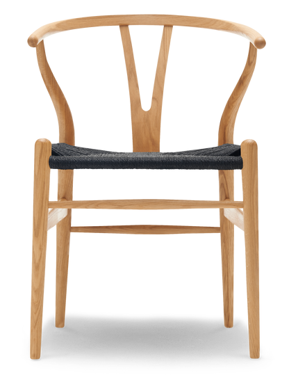 CH24 Wishbone Chair - Oak, Oil, Black Paper Cord