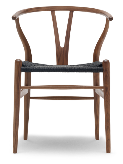 CH24 Wishbone Chair - Walnut, Oil, Black Paper Cord