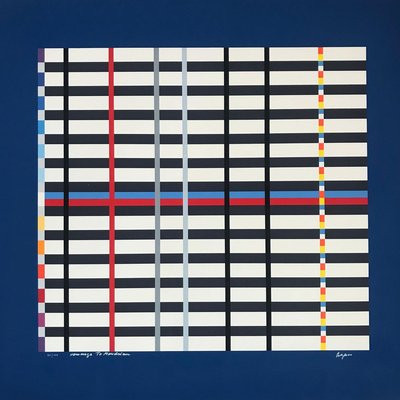 Yaacov Agam Lithograph "Tribute to Mondrian" 1975. 1975-ICD-696835