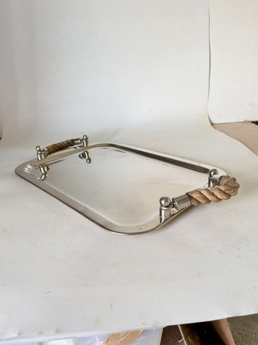 Yachting Serving Tray with Rope Handles, 1970